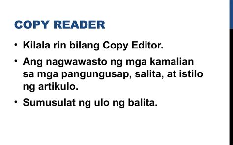 Copy Reading and Headline Writing/ Pagwawasto at Pag.